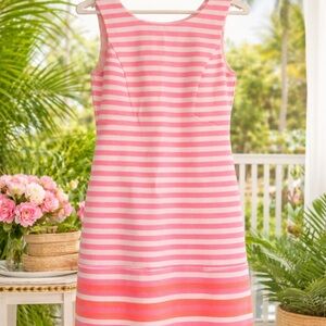 Pink and white Striped Dress